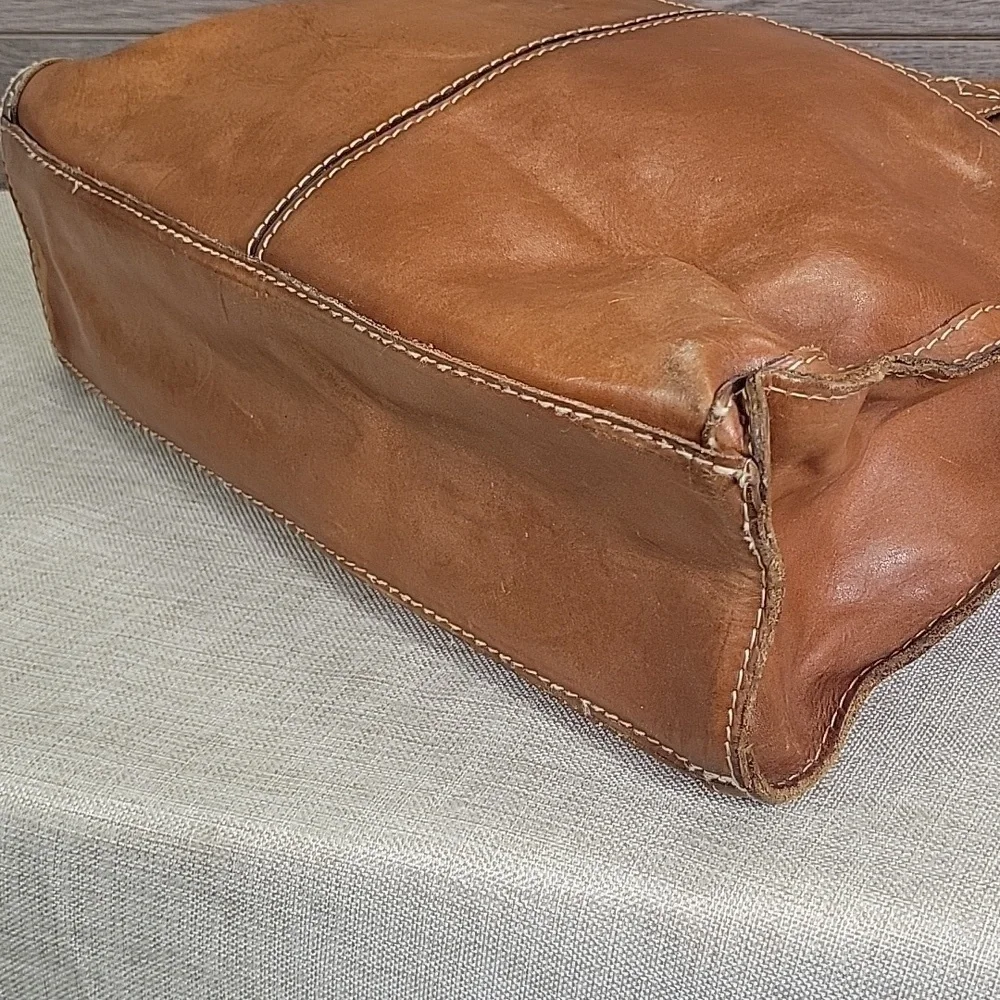 Patricia Nash Brown Tooled Leather Shoulder Bag